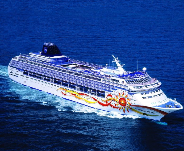 Norwegian Sun Aerial Shot at Sea