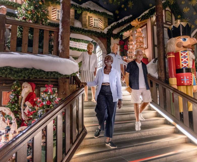 Uniworld Lobby during Christmas