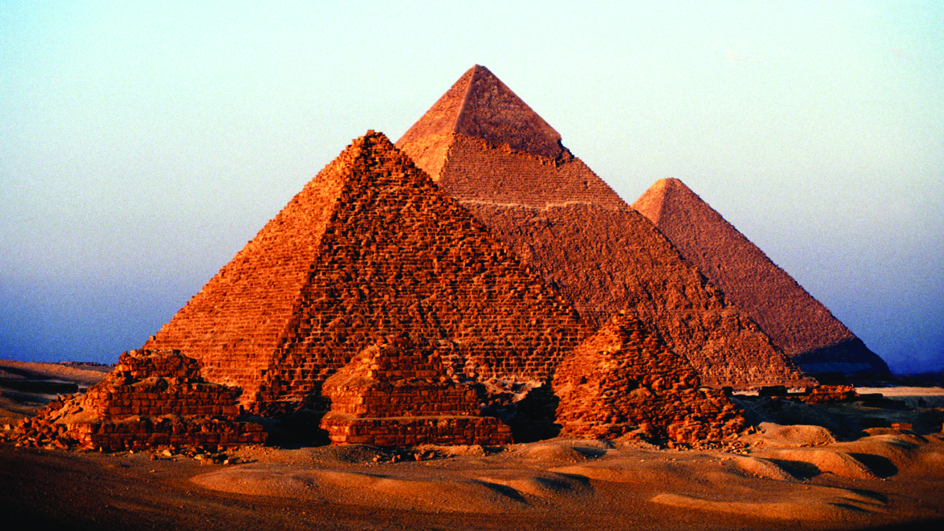 The pyramids of Giza.