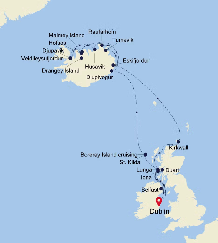Dublin to Dublin Map