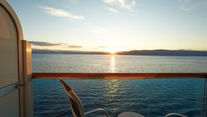 Crown Princess View deck at Sunset