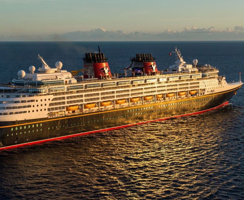 Disney Magic at sea - aerial shot