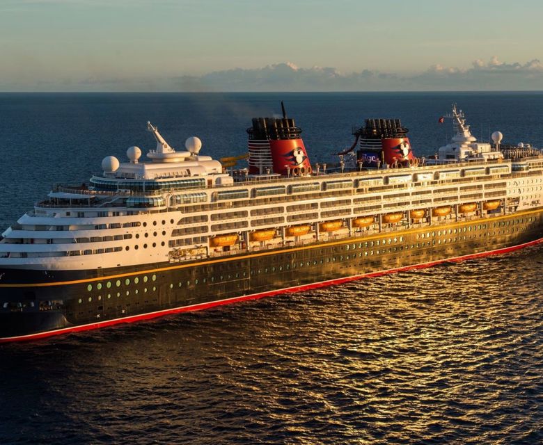 Disney Magic at sea - aerial shot