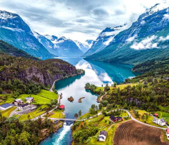 Ariel view of Norway