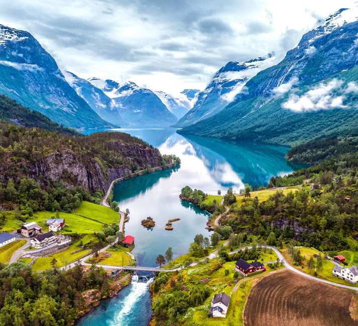 Ariel view of Norway
