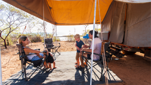 Exterior Awning Safari Camper CR Crikey Campers