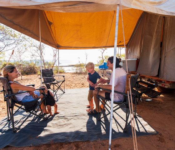 Exterior Awning Safari Camper CR Crikey Campers