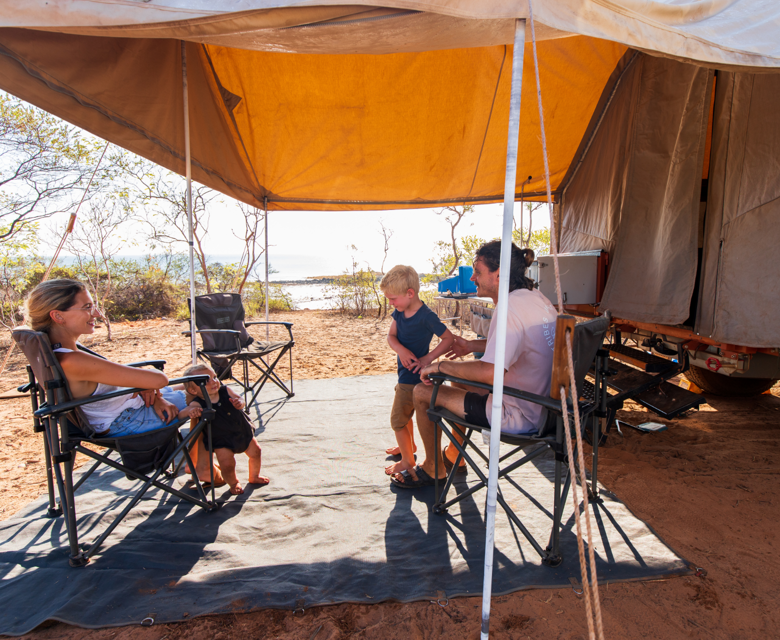 Exterior Awning Safari Camper CR Crikey Campers