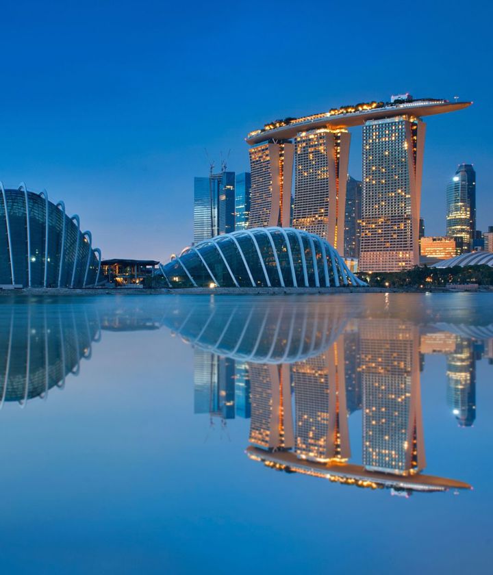 Singapore Skyline Reflection