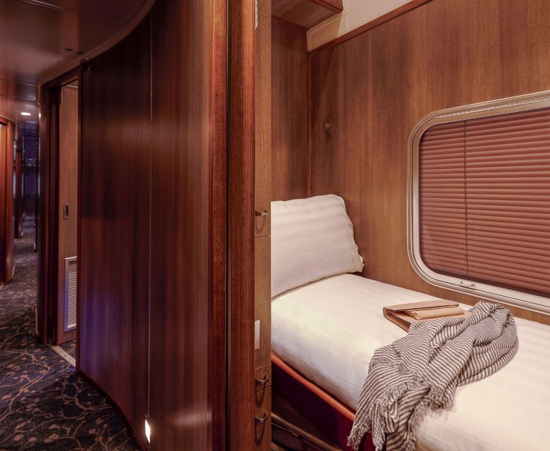 The Ghan Gold Service Single Cabin By Night © Journey Beyond