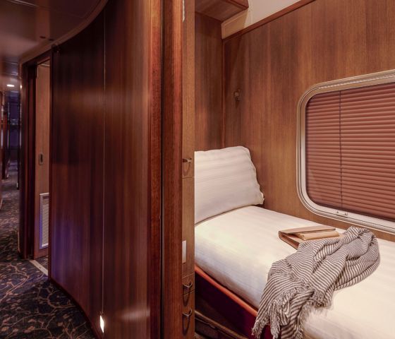 The Ghan Gold Service Single Cabin By Night © Journey Beyond