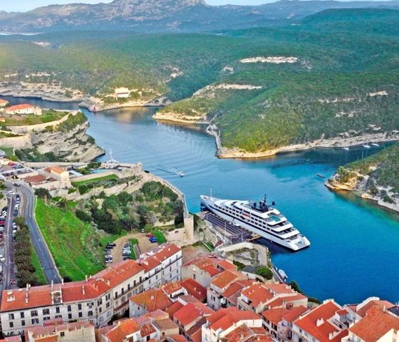 Luxury Yacht In Bonifacio, Corsica