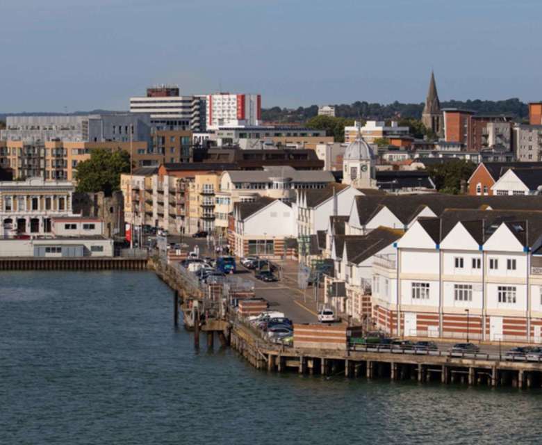 Ariel view of Southampton England
