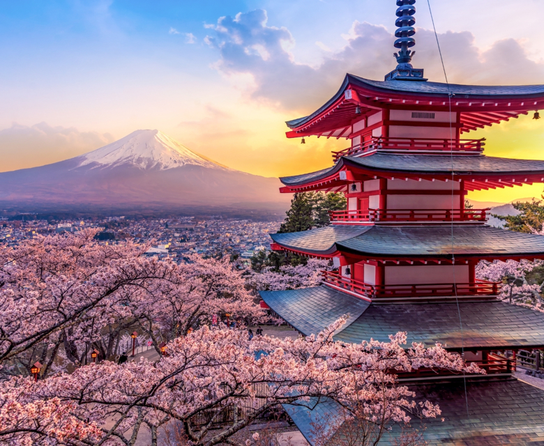 Chureito Pagoda and Mt. Fuji View - Fujiyoshida, Japan