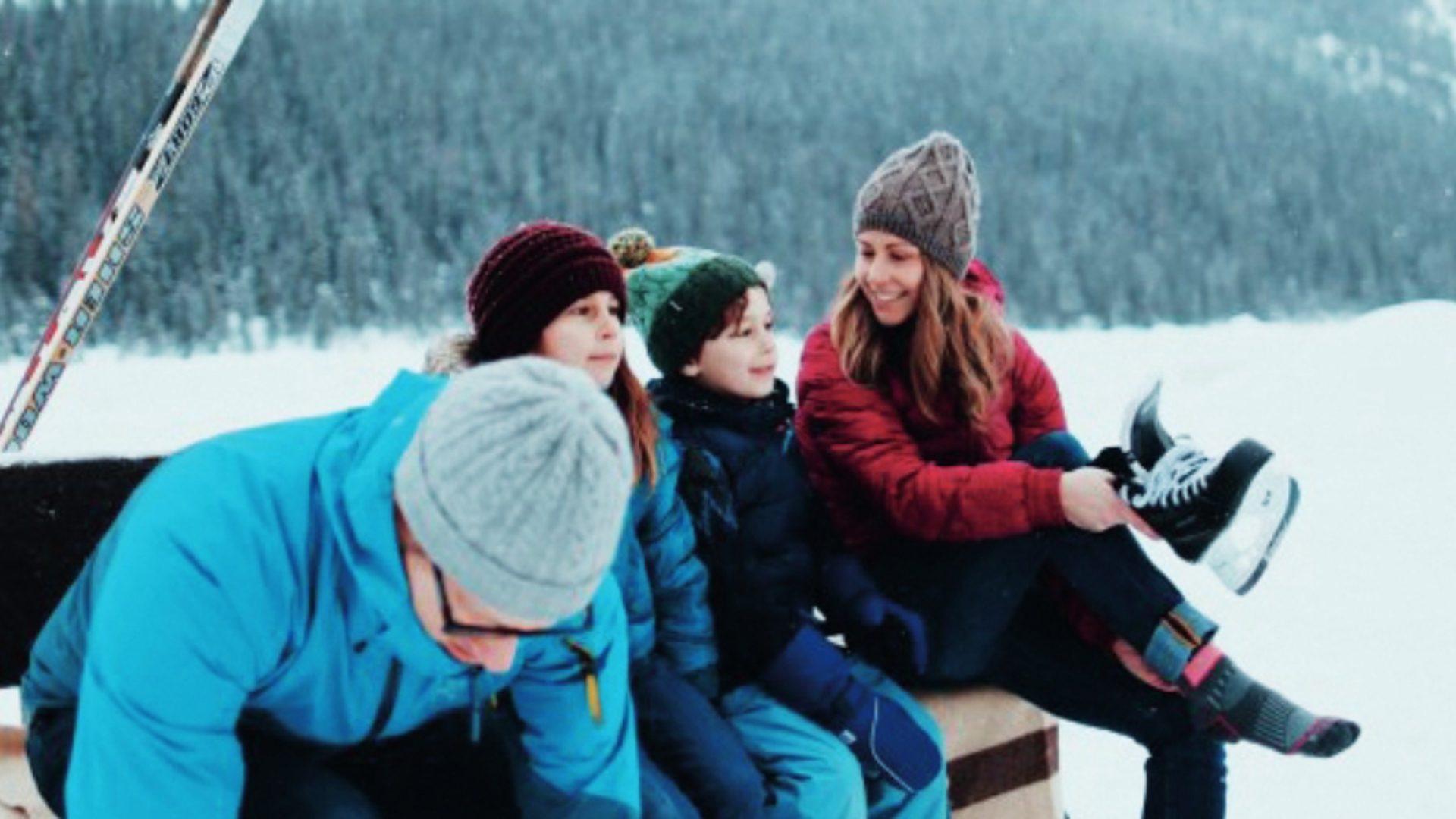 Family winter Ice Skating at Lake Louise - Image credit: Jake Dyson