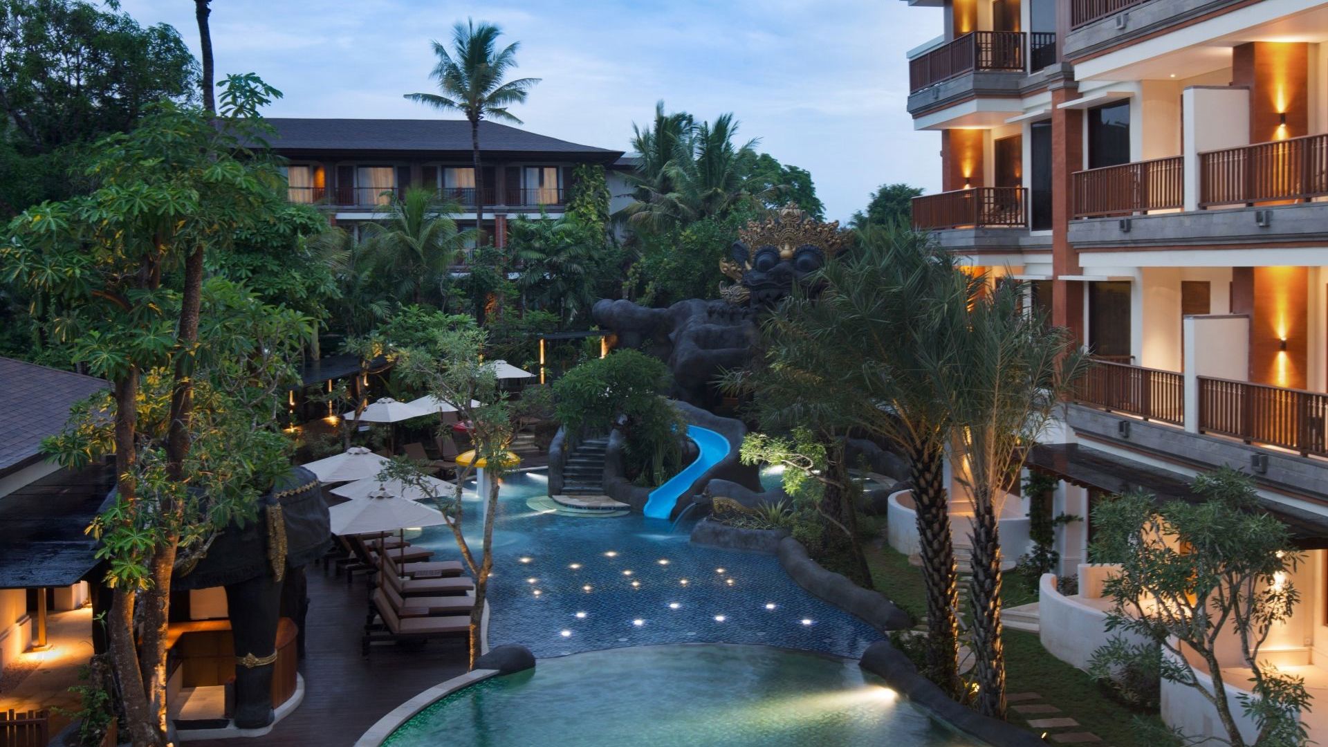 Padma Resort Legian - Night View Pool Area