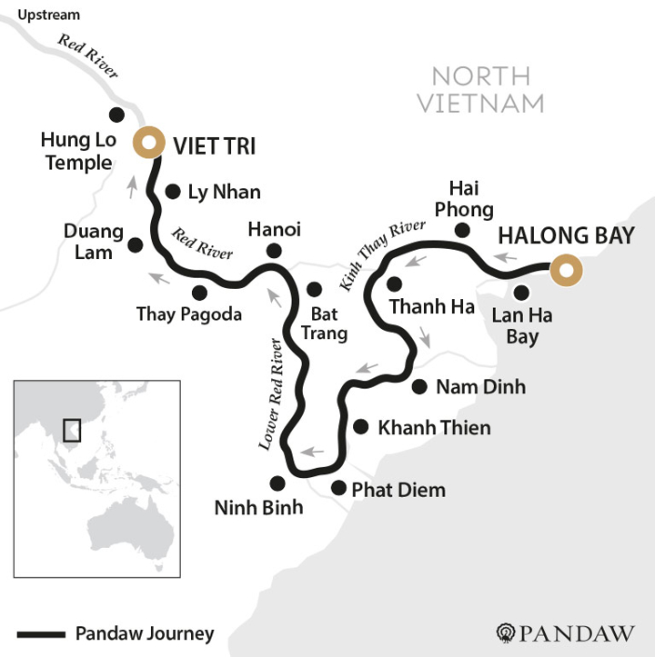 Pandaw Halong Bay And Red River Upstream Map