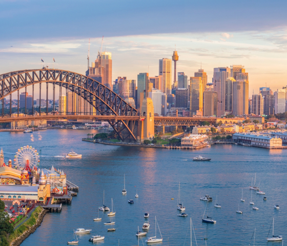 Ariel view of Sydney Skyline