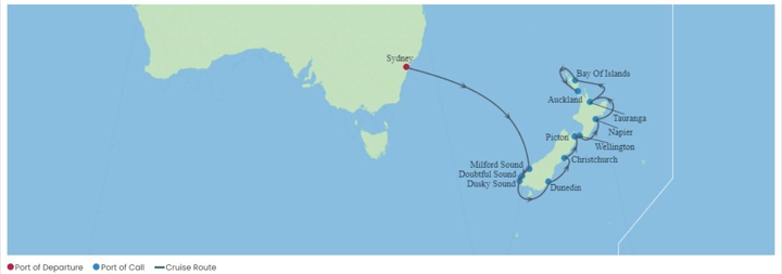 Across The Tasman Map