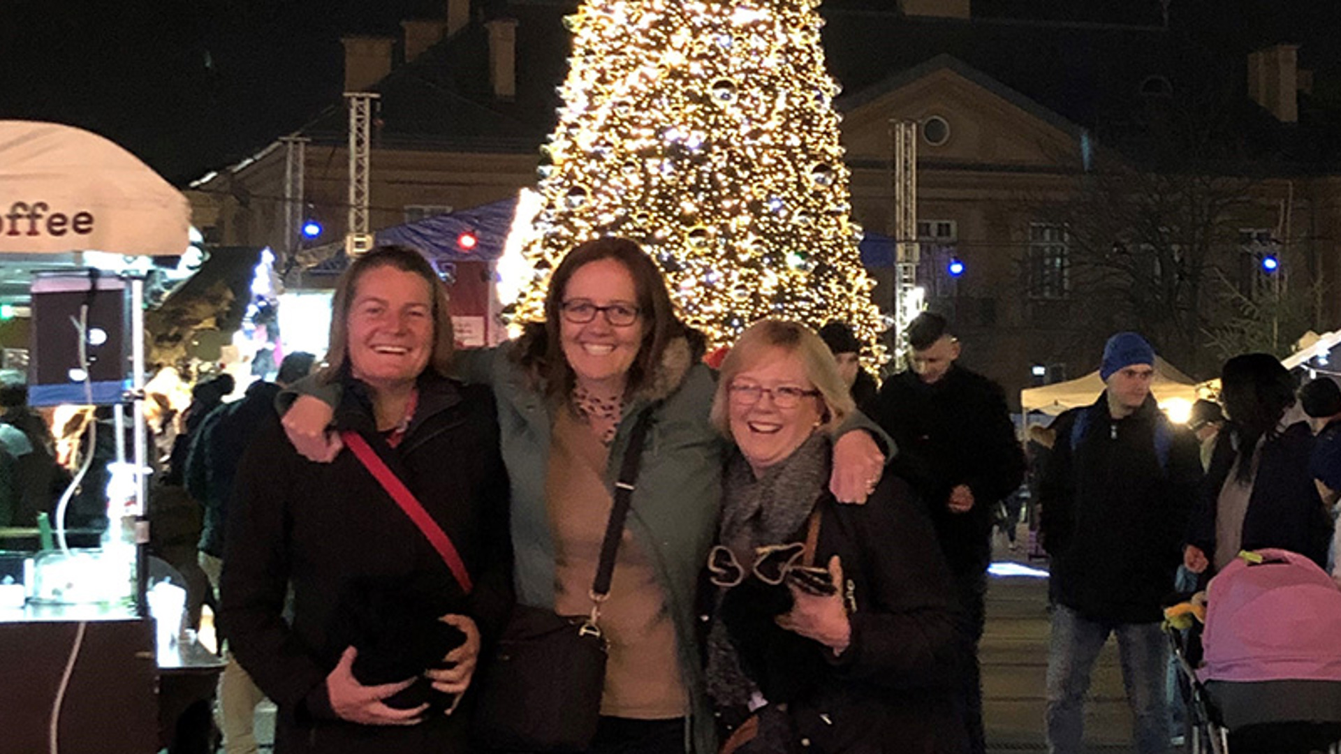 Kelda Cawood at Christmas markets in Europe