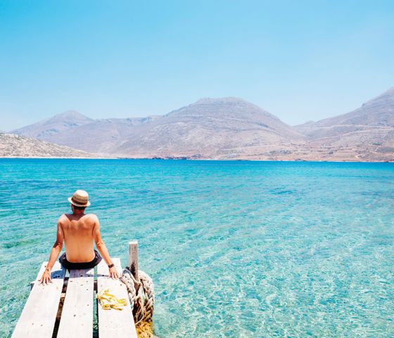 Cyclades islands pier