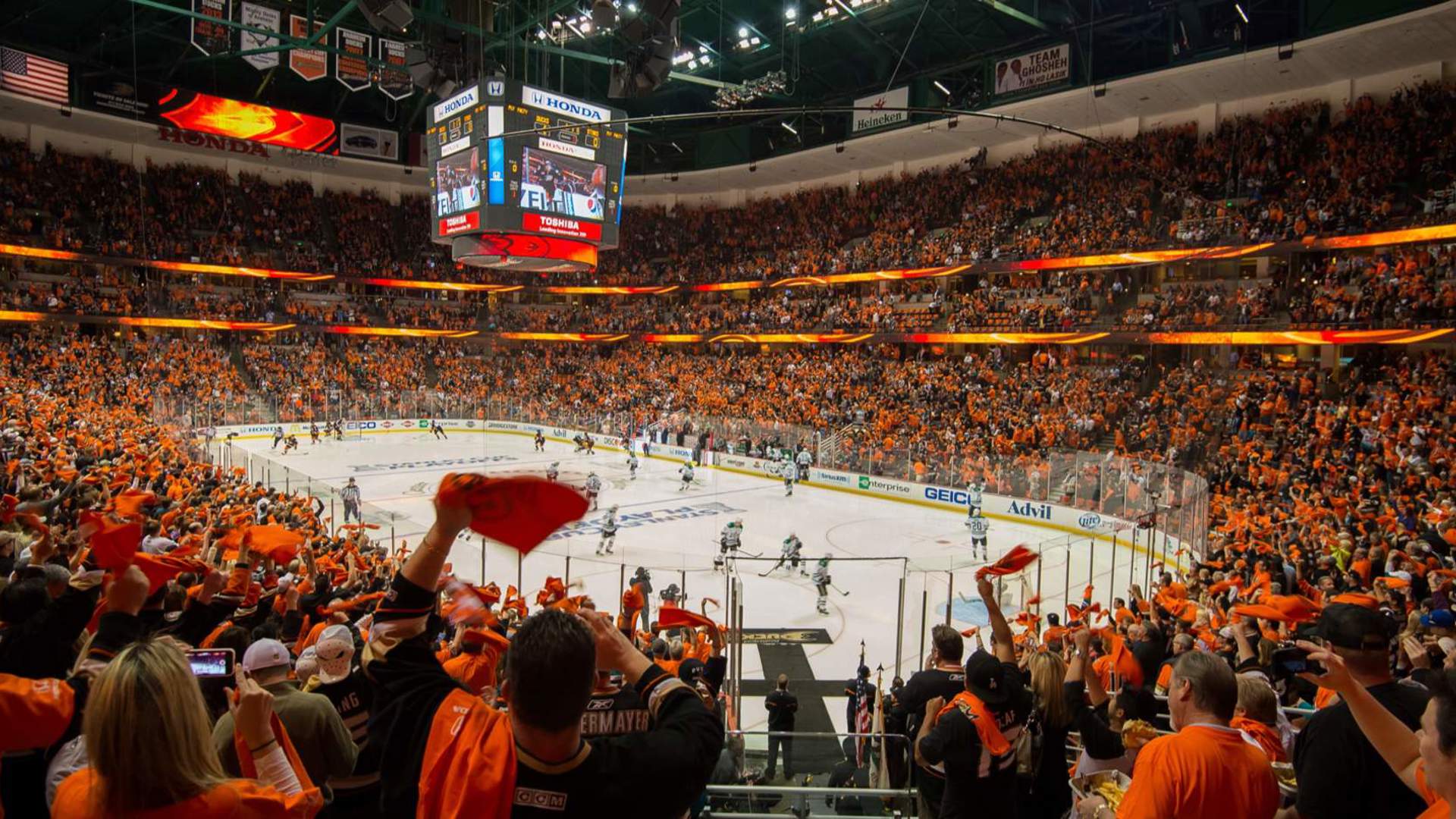 The Honda hockey center in Anaheim